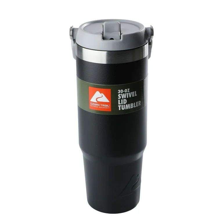 Ozark Trail 30 oz Insulated Stainless Steel Tumbler with Swivel Handle - Black - Walmart.com | Walmart (US)