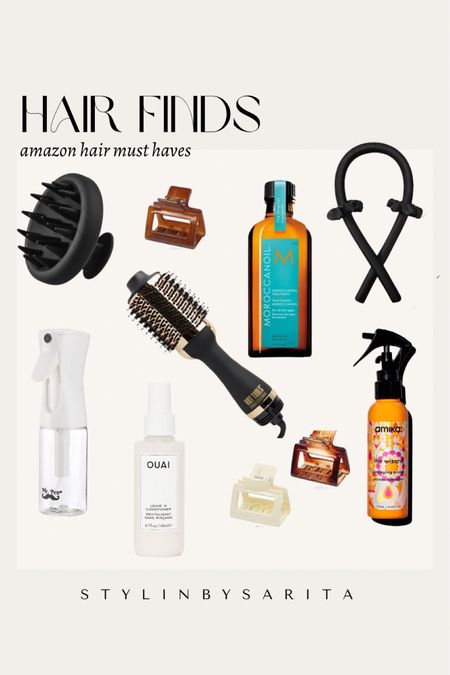 Amazon hair finds, hair oil, hair dryers, scalp massager, hair clips, hair accessories 

#LTKbeauty #LTKFind #LTKstyletip