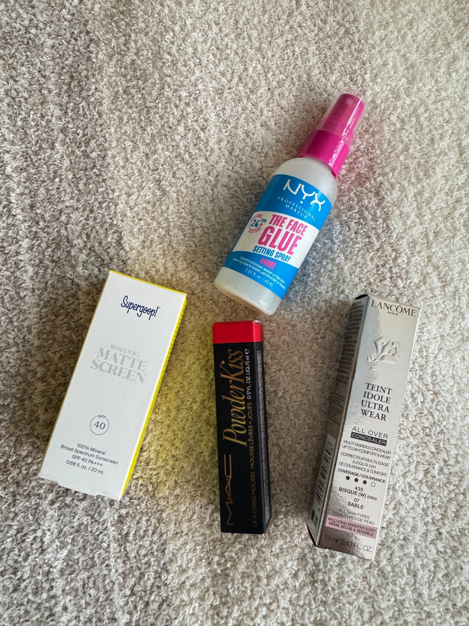 Some Ulta Beauty pickups! Trying the Lancome concealer for the first time. The nyx face glue setting spray is amazing and works! Supergoop matte sunscreen is perfect underneath makeup and the mac powder kiss is such an amazing formula! 

#LTKBeauty