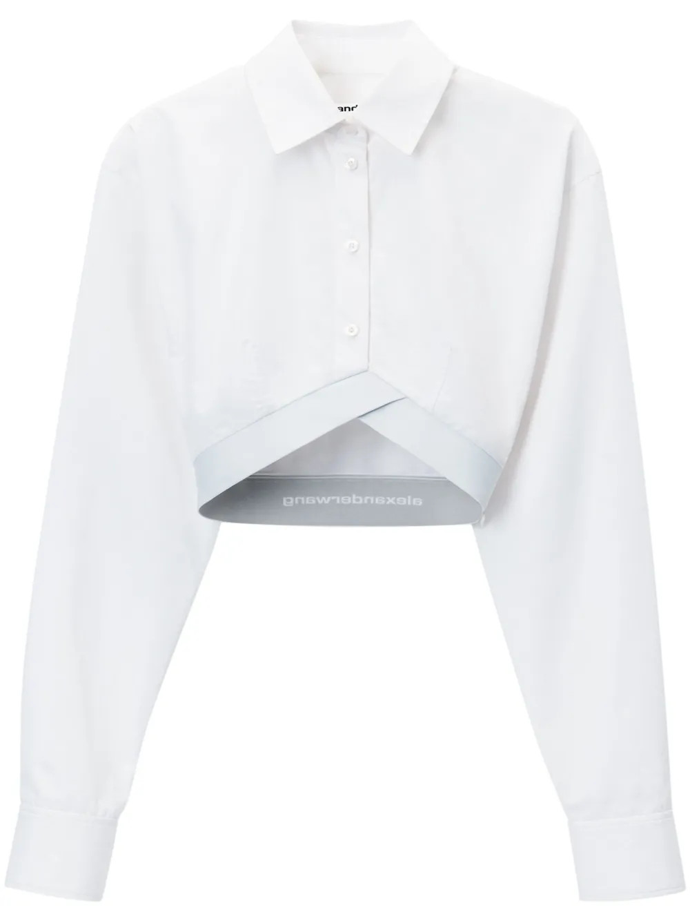 logo-band cropped shirt | Farfetch Global