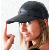 Black Baseball Cap For Women Made With Sheep Leather. Totally Handmade Baseball Hat, A Great Gift He | Etsy (US)