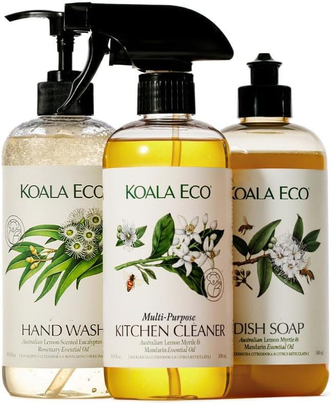 Koala Eco Gift Set of 3 Includes: Kitchen Cleaner, Dish Soap, Hand Wash, Beautifully Packaged - A... | Amazon (US)