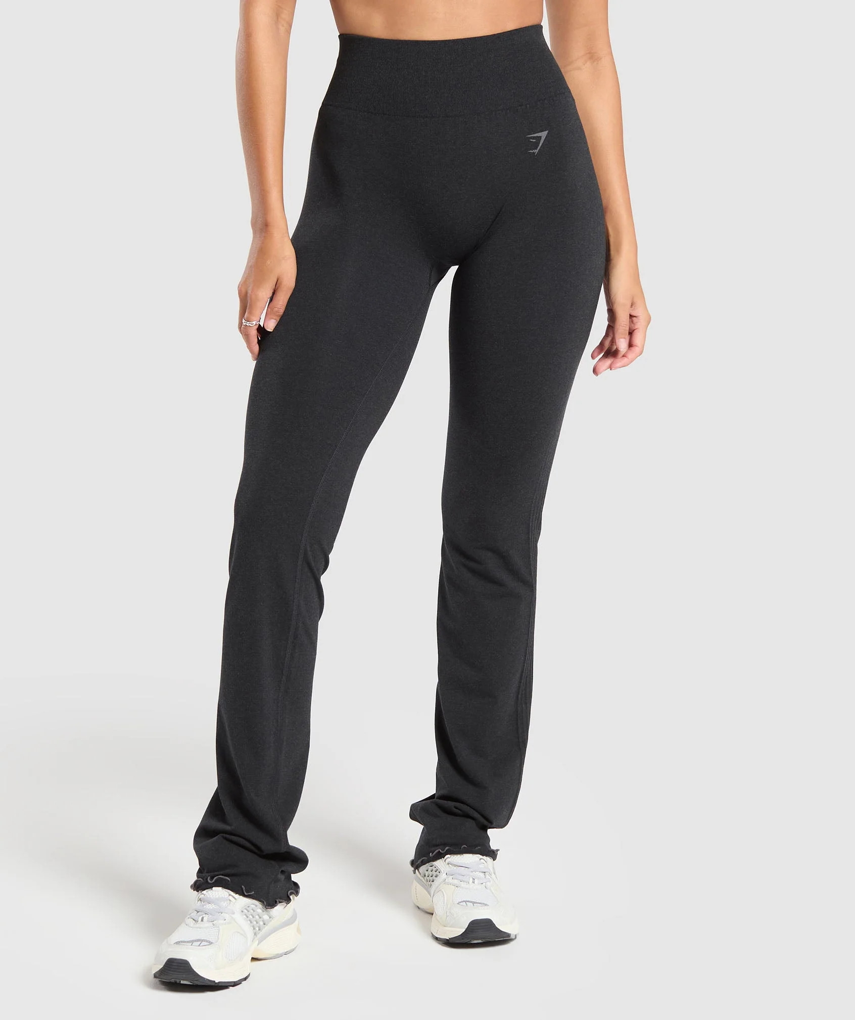 Gymshark Luxe Seamless Flare Leggings - Coal Marl | Gymshark US
