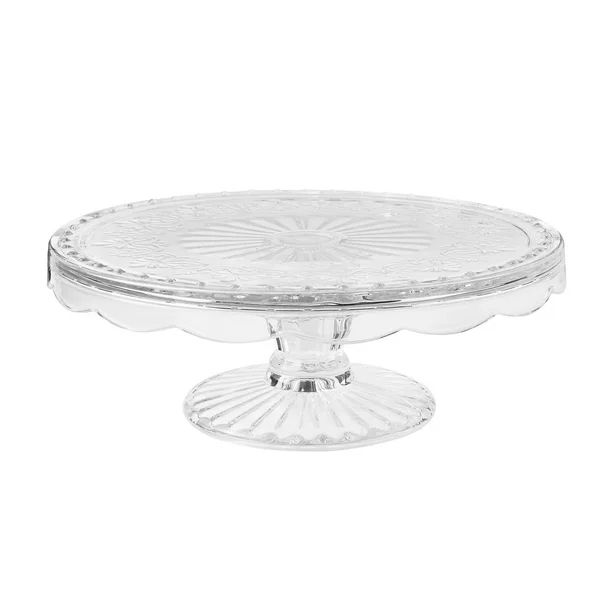 The Pioneer Woman 10.25 in Round Glass Cake Stand, Clear - Walmart.com | Walmart (US)