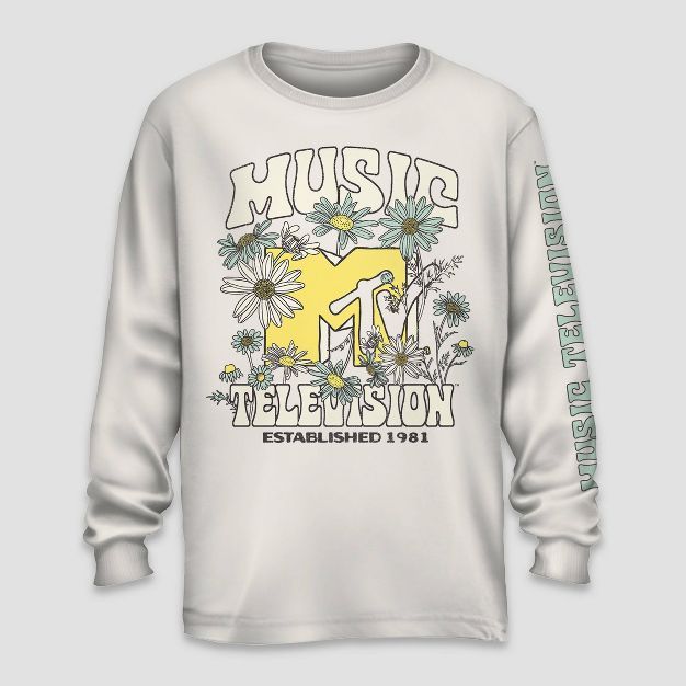 Men's MTV Long Sleeve Graphic Shirt - Cream | Target