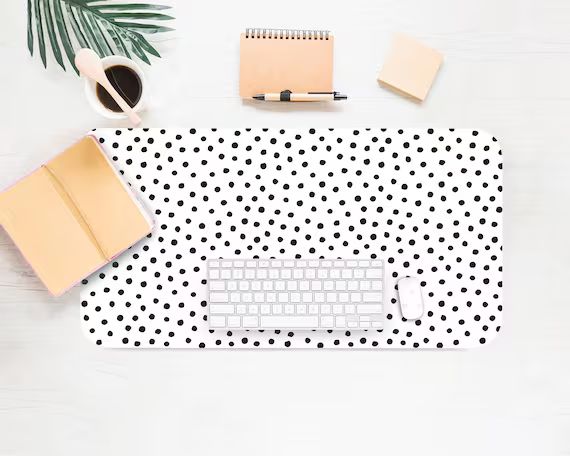 Dalmatian Print Desk Mat, Aesthetic Desk Accessory, Cute Workspace, Trendy Workspace, Boho Desk, ... | Etsy (US)