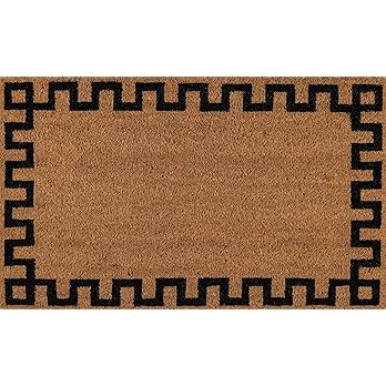 Erin Gates by Momeni Park Greek Key Natural Hand Woven Natural Coir Doormat 1'6" X 2'6" | Amazon (US)