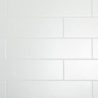 Restore 4 in. x 16 in. Ceramic Bright White Subway Tile (13.20 sq. ft. / Case) | The Home Depot