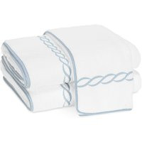 Matouk Classic Chain Towel In Light Blue | Bath Towel Size | Matouk