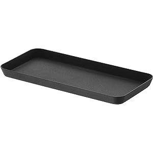 YAMAZAKI home Tower Amenity Tray L Black, Flat | Amazon (US)