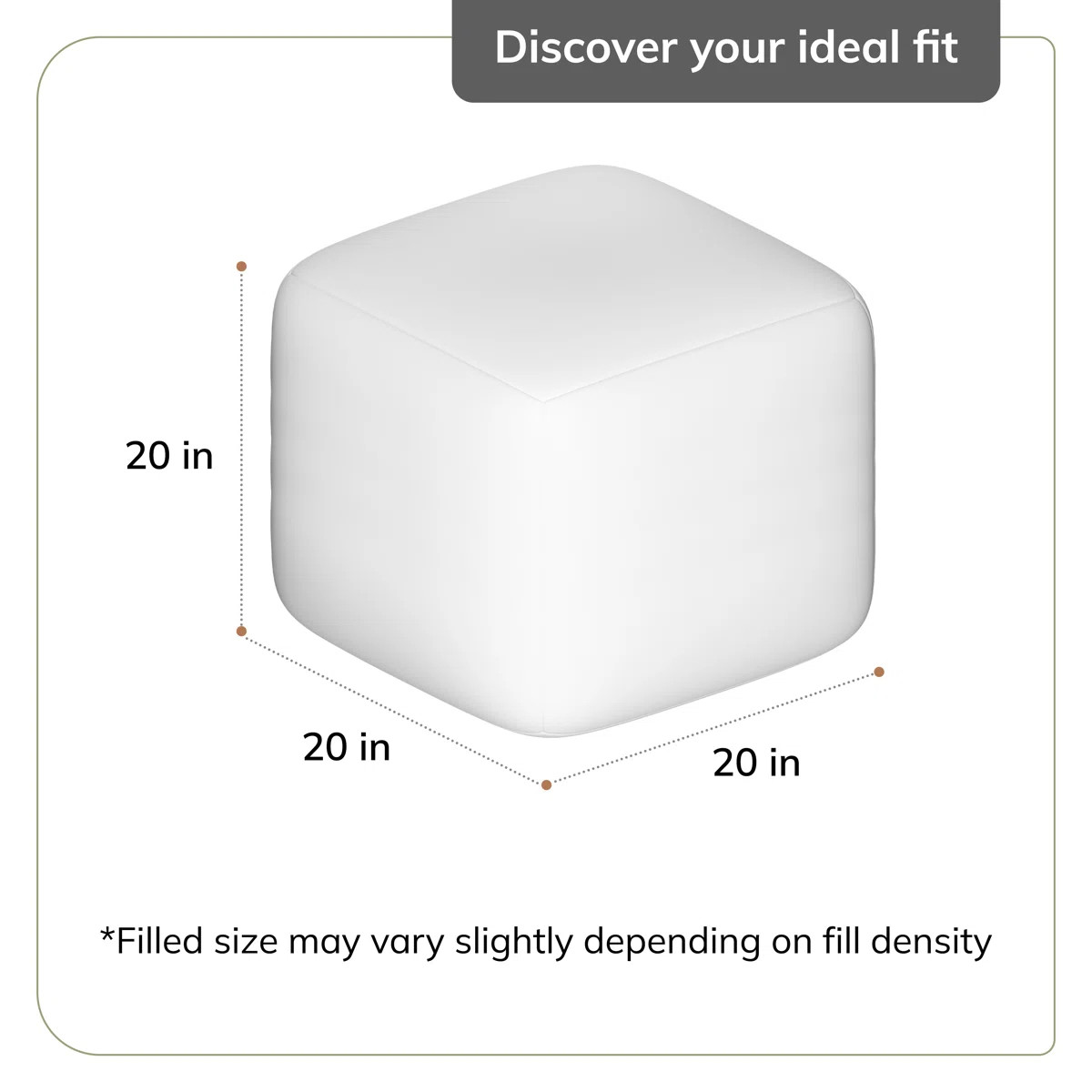 Marta 20" Mahogany Rose Upholstered Pouf Ottoman | Wayfair North America