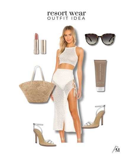 Resort wear outfit idea. I have this Revolve set and I love it! Pair it with an oversized tote and neutral heel for a day of fun in the sun. 

#LTKtravel #LTKSeasonal #LTKstyletip