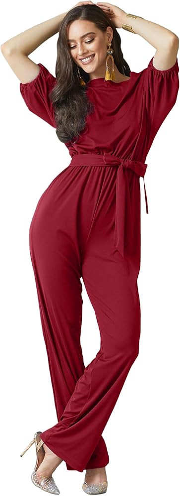 KOH KOH Womens One Off Shoulder Short Sleeve Piece Jumpsuit Pant Suit Romper | Amazon (US)