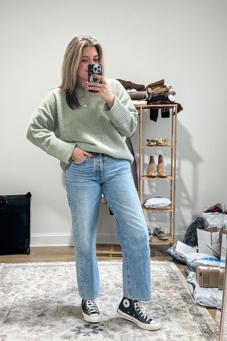 Jeans are on sale + an additional 30% off with code WINTER30! Fit tts. Mid rise jeans with straight leg. In my true size 29/8.

#LTKfindsunder50 #LTKsalealert