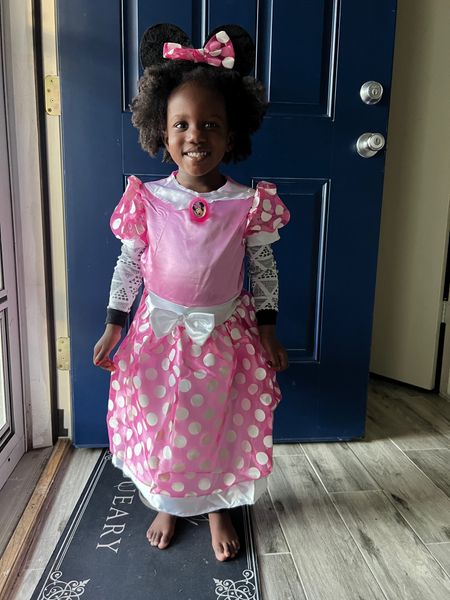 Halloween time! Pink classic Minnie Mouse costume for girls! She’s wearing a 5T and it’s very roomy. She will use it for play long after Halloween  

#LTKkids #LTKfamily #LTKHalloween