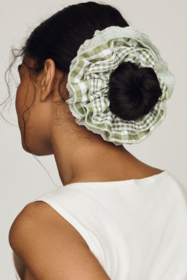 By Anthropologie Eyelet & Gingham Scrunchies, Set of 2 | Anthropologie (US)