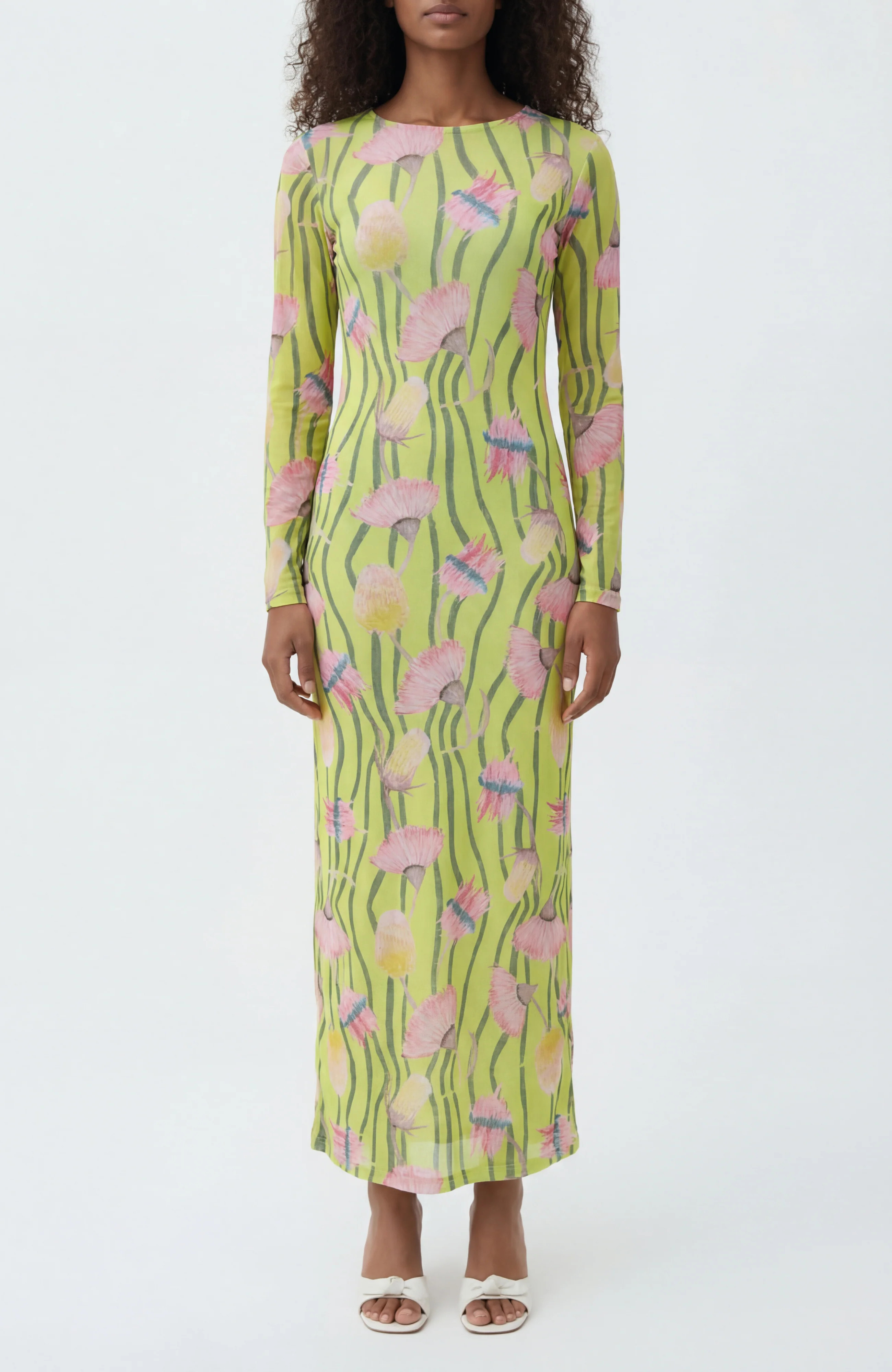 Nella’s Dress Aussie Desert Flowers Mesh Maxi Dress | The Lulo Project | The Lulo Project (US)