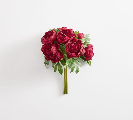 Faux Holiday Peony Bundle | Pottery Barn (US)
