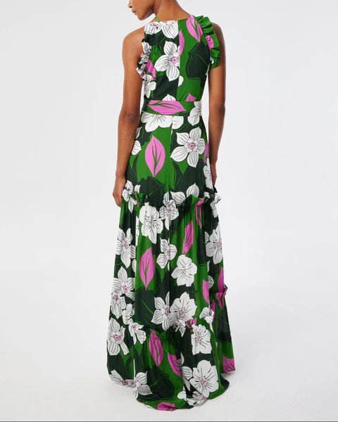 Tatiana Crepe Dress in Obscura | Over The Moon