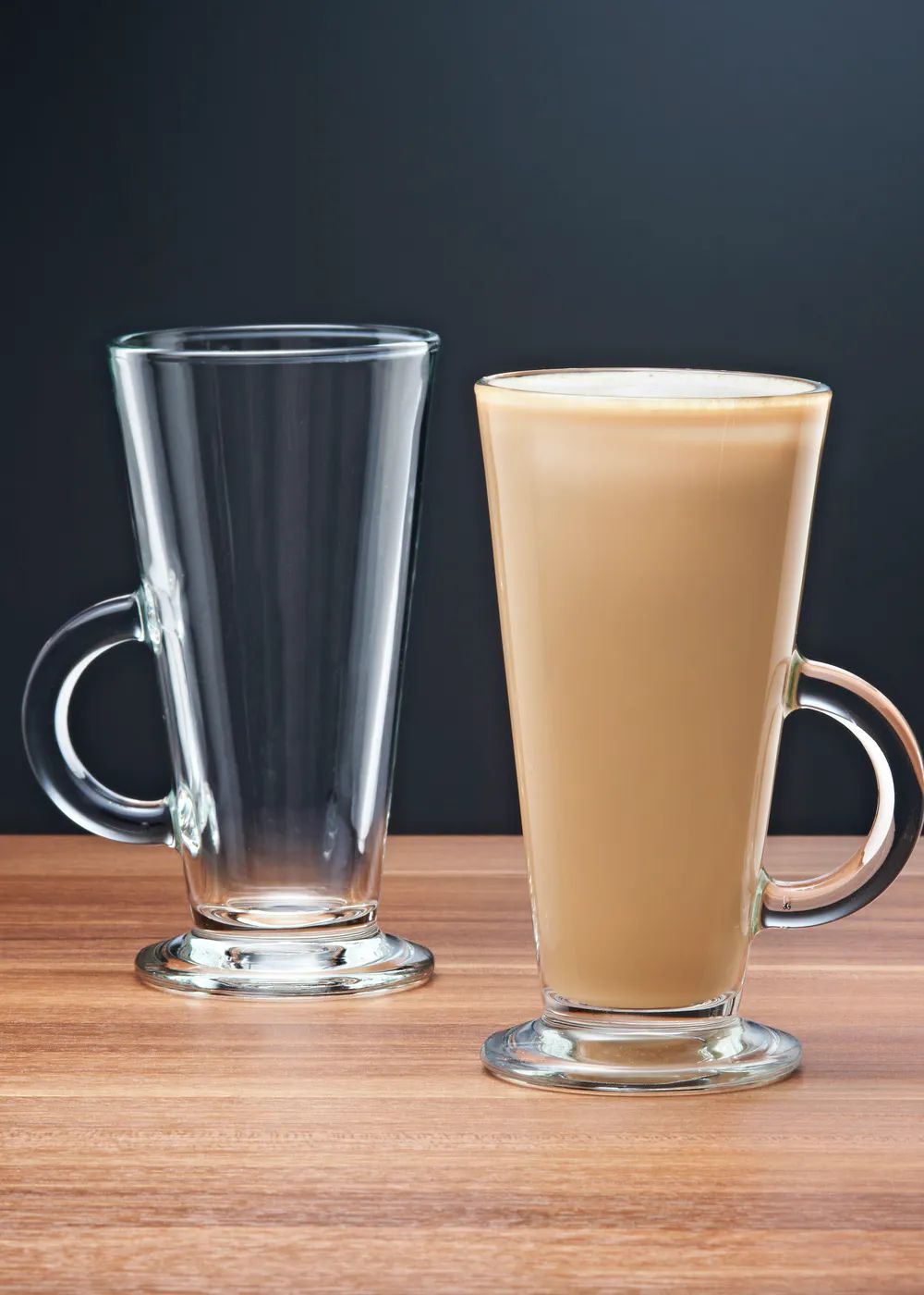 2 Pack Latte Mug Set (15cm x 8cm) – Clear | Matalan (UK)