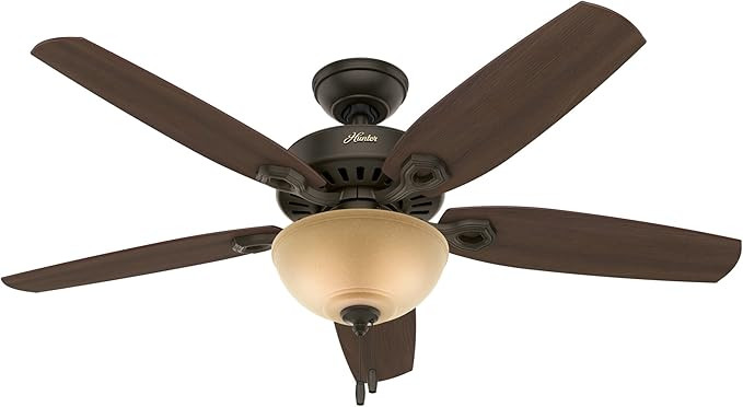 Hunter Fan Company 53091 Builder Deluxe Indoor Ceiling Fan with LED Light and Pull Chain Control,... | Amazon (US)