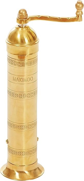 Original Greek Pepper Mill, European Style Salt and Pepper Grinder, 9-Inch (Brass) | Amazon (US)