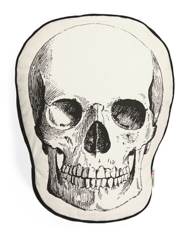 17x27 Shaped Skull Pillow | TJ Maxx