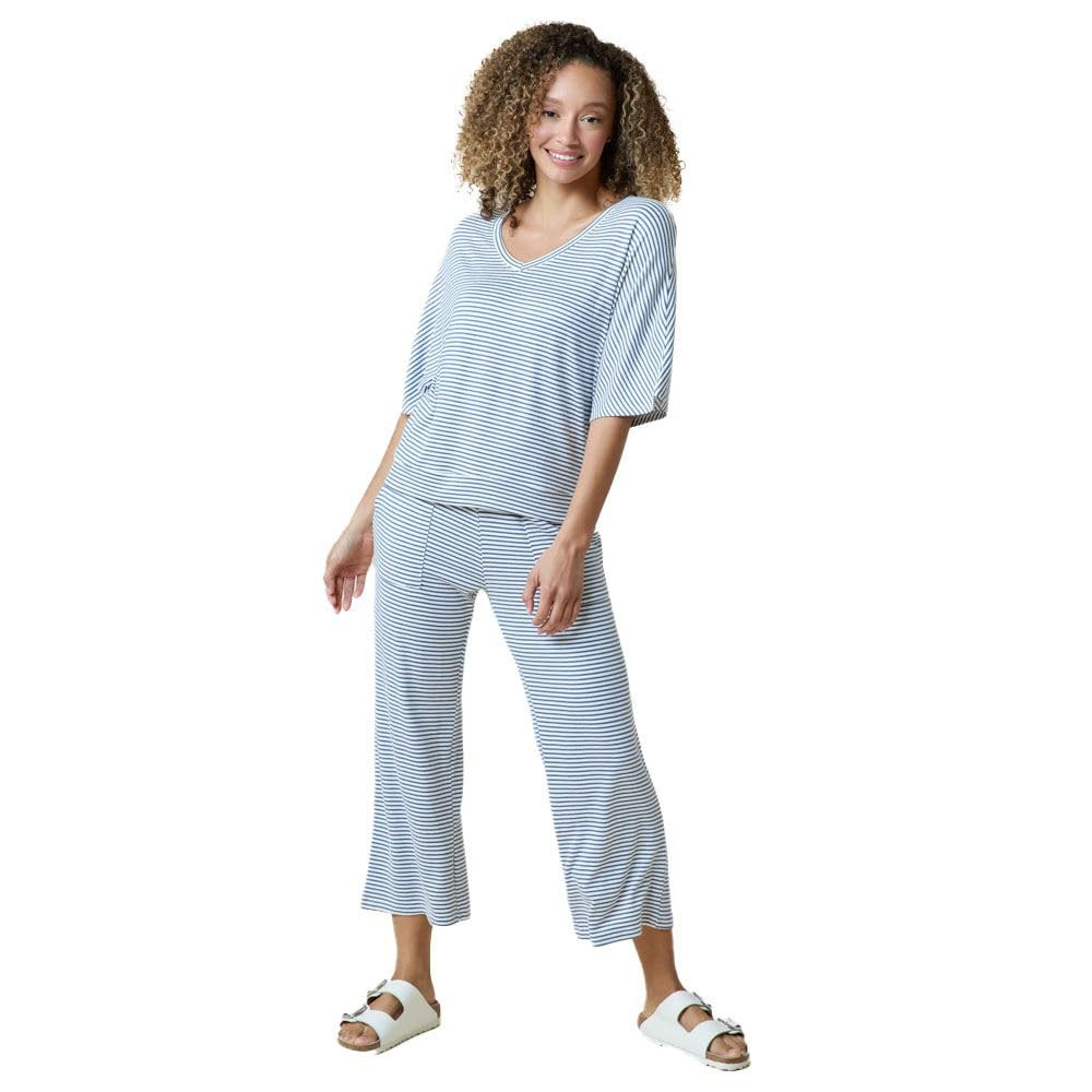 Softies Dream Relaxed V-Neck with Capri Lounge Set for Women | Amazon (US)