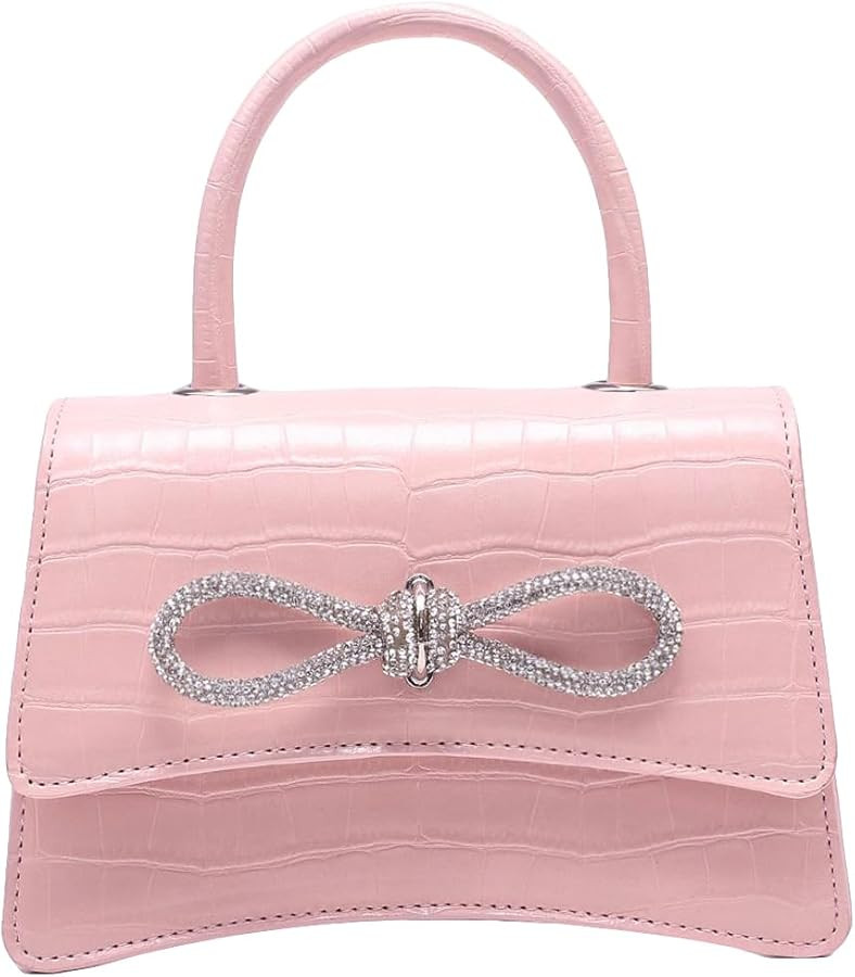 QWINEE Women's Mini Evening Bag Rhinestone Decorated Clutch Purse Prom Bags Sparkle Mini Square H... | Amazon (US)