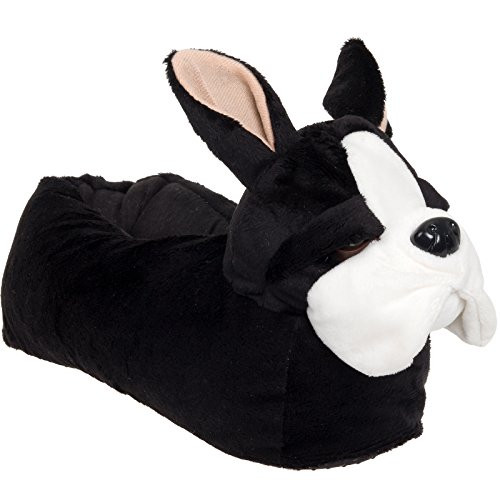 Silver Lilly Animal Slippers - Plush French Bulldog Dog Slippers by (Medium) | Amazon (US)
