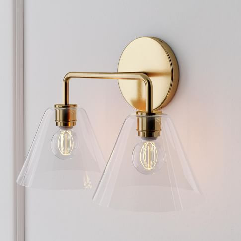 Sculptural 2-Light Cone Sconce | West Elm (US)