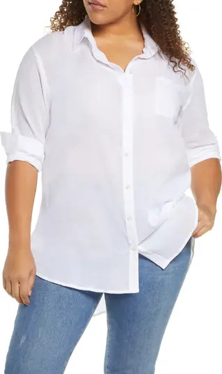 Treasure & Bond Gauzy Cotton Tunic Blouse | Nordstrom | Nordstrom