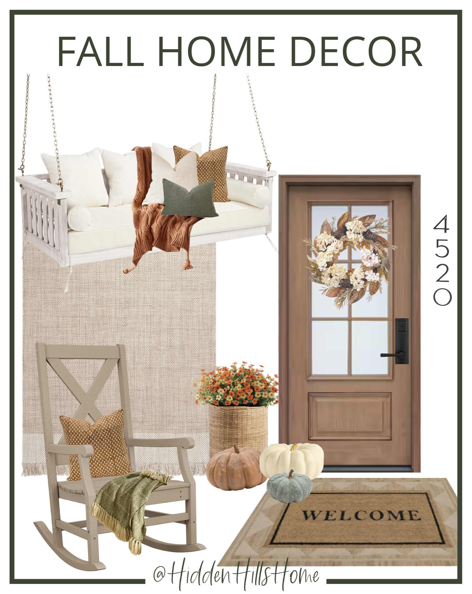 Fall porch decor, fall front door, fall doormat, seasonal home inspiration, fall wreath, fall finds #fall

#LTKSeasonal #LTKSaleAlert #LTKHome