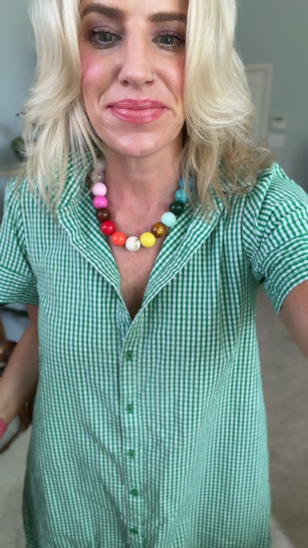 Gingham short sleeve dress on Amazon
Fits tts and wearing a smalll
Comes in other colors

#LTKootd #LTKOver40 #LTKWorkwear