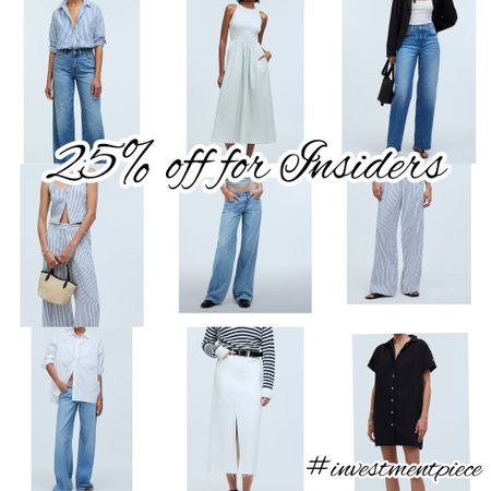 From cult fave denim to must have linen sets, skirts and skirts- in button downs and dresses- get 25% off everything @madewell if you’re an insider. Not an Insider? Join today! It’s free! #investmentpiece 

#LTKsalealert #LTKSeasonal #LTKstyletip