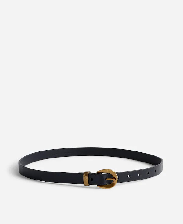 Chunky Buckle Skinny Leather Belt | Madewell