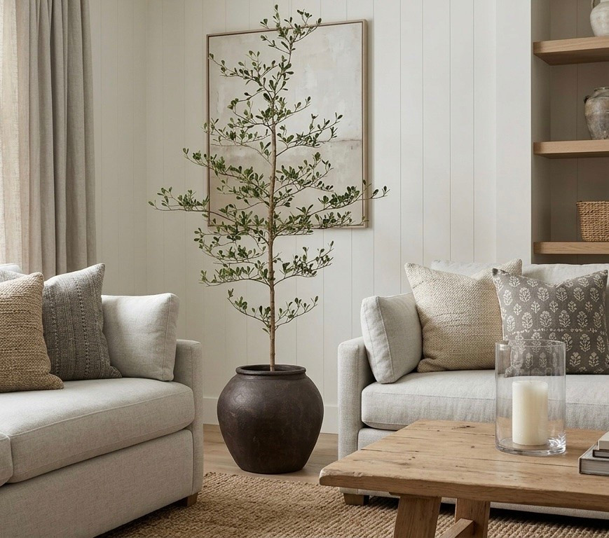 If you want that curated, Studio McGee look without the hassle, this is the formula. This Black Olive tree brings the most gorgeous organic movement, and pairing it with a heavy rustic vessel makes it look like it came straight out of a design magazine.

#blackolivetree #fauxplant #fauxfoliage #fauxgreenery #vintagestyle #vintagevessel #statementplant #homebotanicals #rusticvessel #planterstyling #cornerdecor #livingroominspo #livingroomdecor #homefinds #budgetluxury #interiordecortips #curatedhome #cozydecor #homeaccent #decorinspiration

#LTKcanada #LTKsale #LTKstyletip