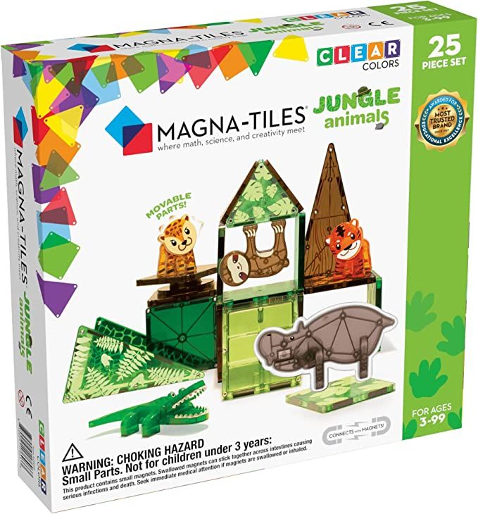 Magna Tiles® Jungle Animals 25 Piece Set | Amazon (US)