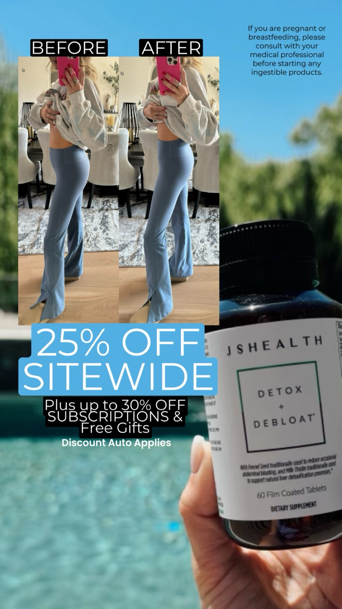 CYBER MONDAY *deal alert* - 25% OFF JS HEALTH (my detox & debloat supplement) - no code needed!!

*always consult with your doctor before adding in any new supplements if pregnant*

#LTKSaleAlert #LTKFindsUnder50 #LTKCyberWeek