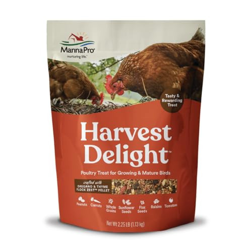 Manna Pro Harvest Delight - Whole Ingredient Chicken Treat - Harvest Mix of Grains, Raisins, Tomatoes, Carrots, Sunflower Seeds - Mixed Flock Poultry Treat - 2.5 lbs | Amazon (US)