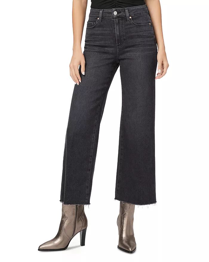 Anessa High Rise Wide Leg Ankle Jeans in Black Lotus | Bloomingdale's (US)