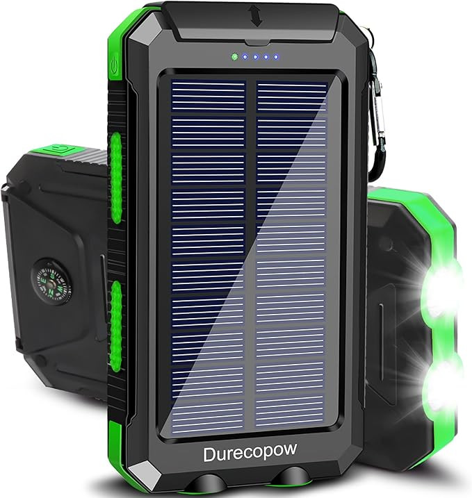 Solar Charger Power Bank, 20000mAh Portable Outdoor Waterproof Solar Battery Charger, Camping Ext... | Amazon (US)