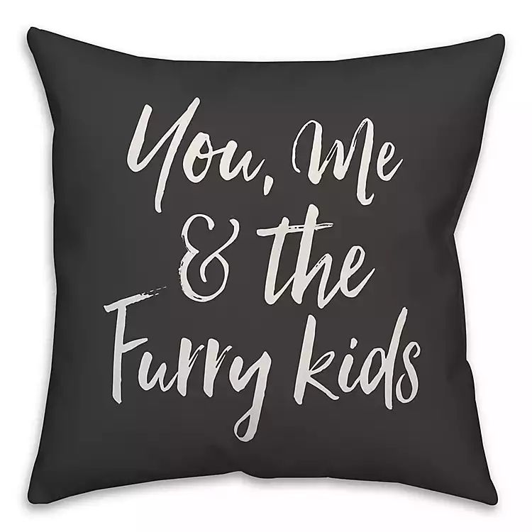 You, Me and the Furry Kids Polka Dot Pillow | Kirkland's Home