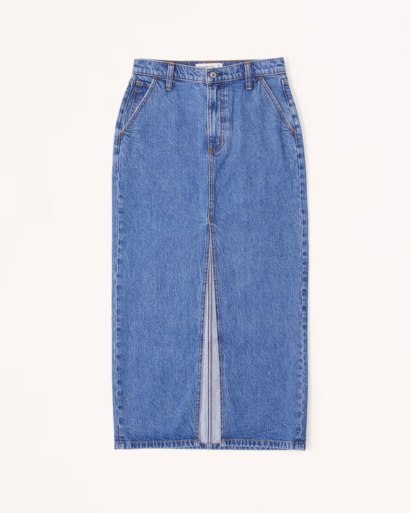 Denim Maxi Skirt | Abercrombie & Fitch (US)