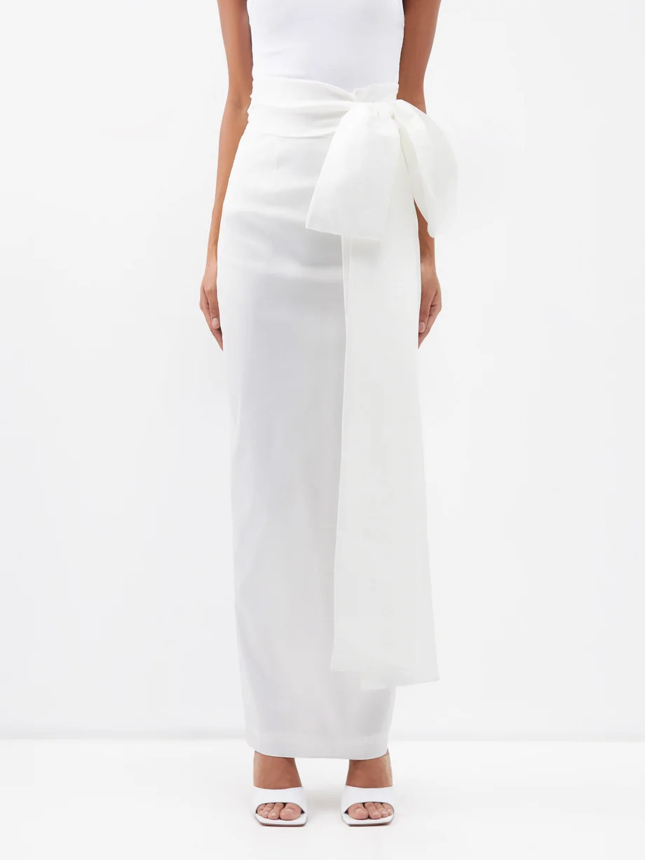 Bernard bow taffeta pencil skirt | BERNADETTE | Matches (US)