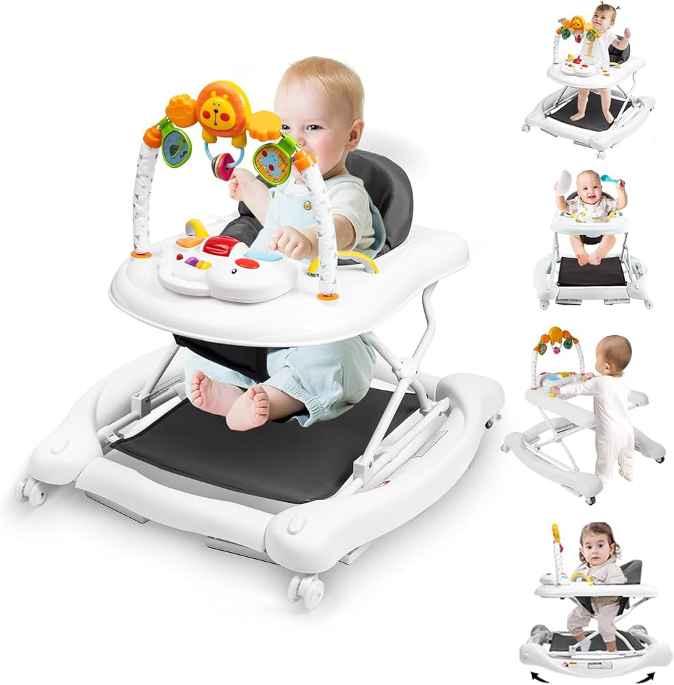 5-in-1 Baby Walker, Baby Walkers for Boys Girls 6-18 Months, Foldable Activity Walker, Toddler In... | Amazon (US)