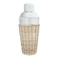 Creative Co-Op 17 oz. Stainless Steel Cocktail Shaker with Woven Rattan Sleeve | Walmart (US)