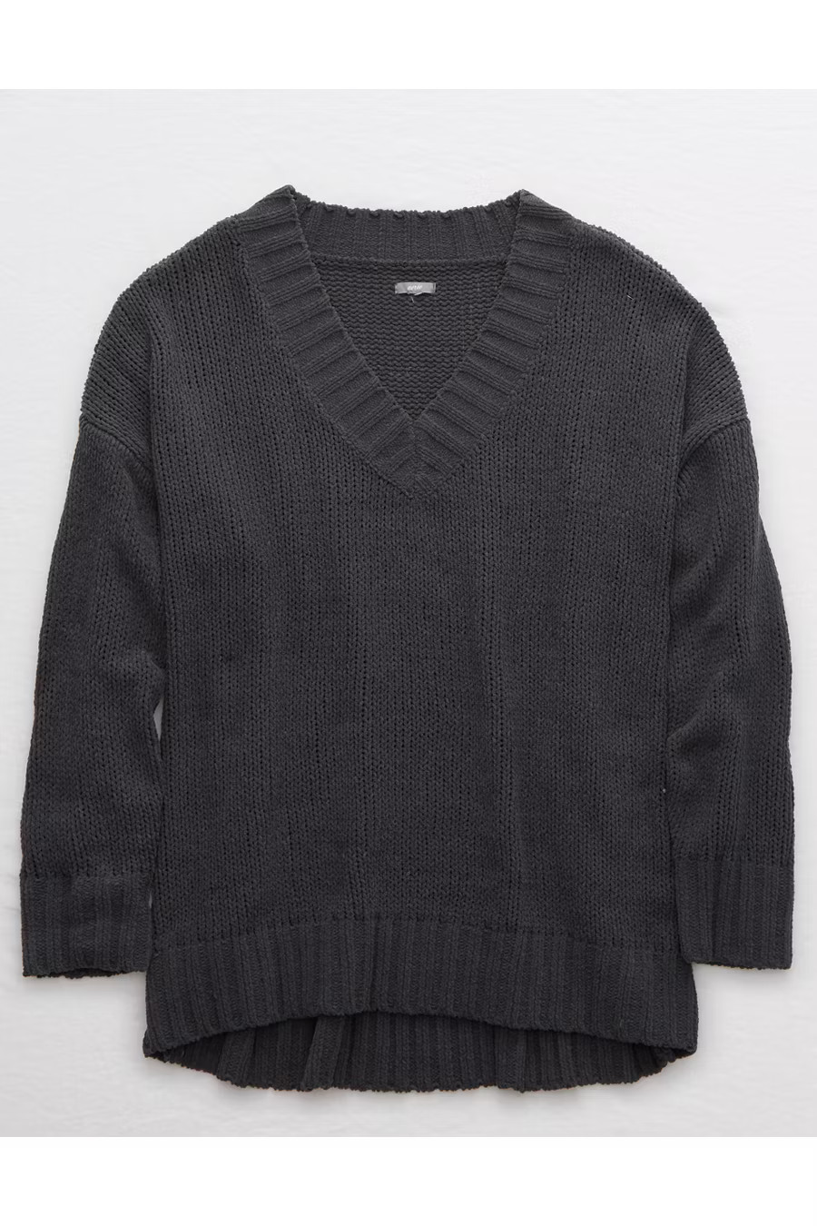 Aerie Chenille V-Neck Oversized Sweater | American Eagle Outfitters (US & CA)