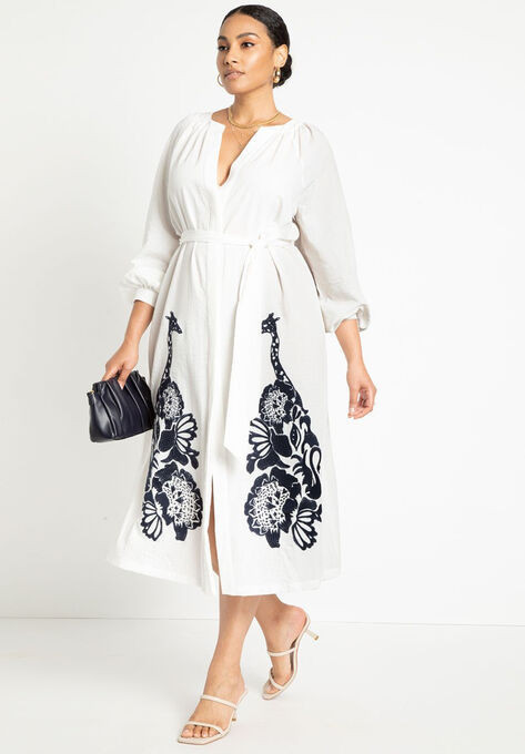 Relaxed Dress with Applique | Eloquii