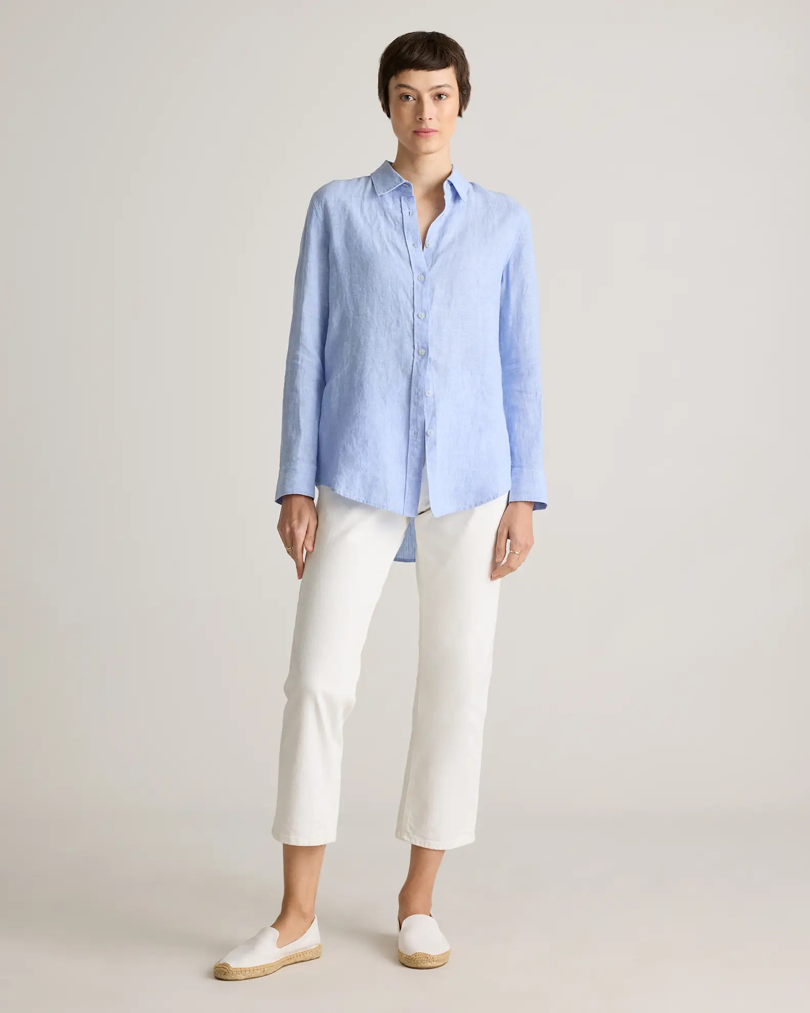100% European Linen Shirt in French Blue | Quince